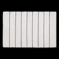 Best White Bathmat with Black Stripes Bath Mats