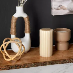 Best White Ceramic Oval Vase with Rope on Handles Modern Decorative Vases|Home Decorative Items & Objects