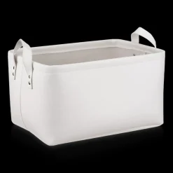 Online White Chita Storage Basket with Handles Storage Baskets & Hampers|Storage & Baskets