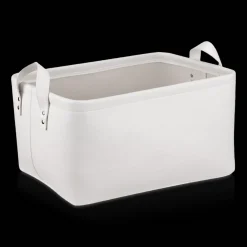 Online White Chita Storage Basket with Handles Storage Baskets & Hampers|Storage & Baskets