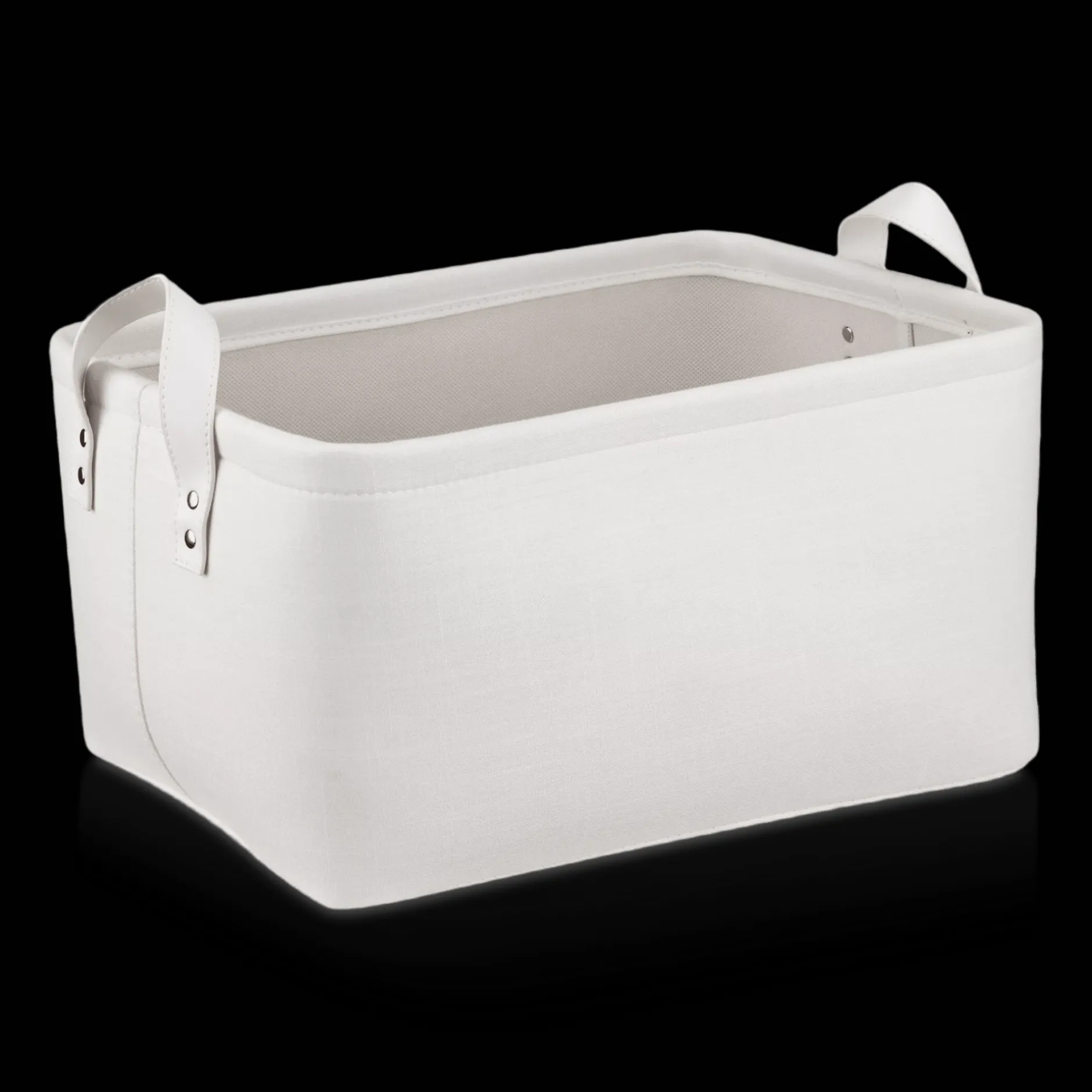 Online White Chita Storage Basket with Handles Storage Baskets & Hampers|Storage & Baskets