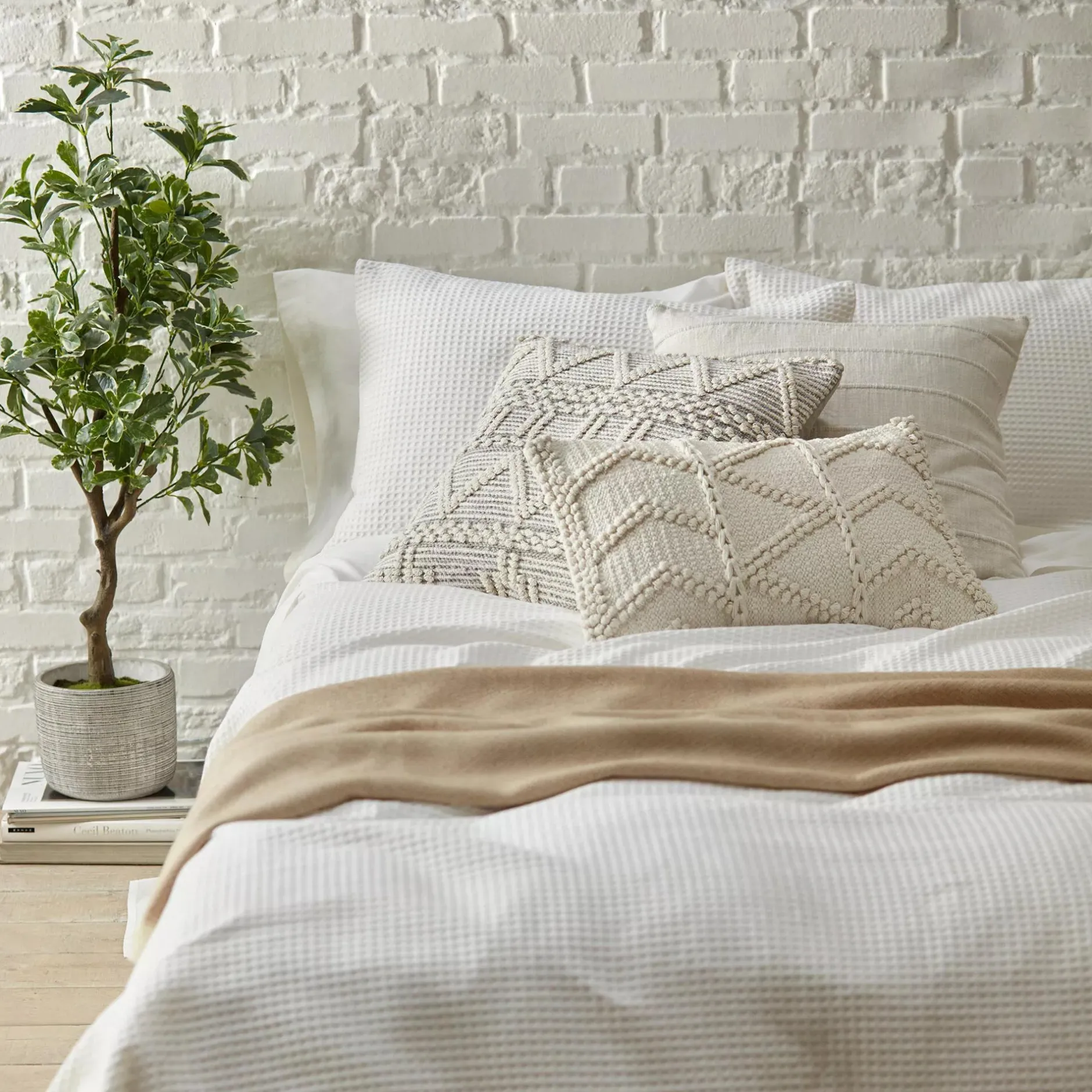 Outlet White Collin Collection - 3-Piece Duvet Cover Set Duvet Cover Sets