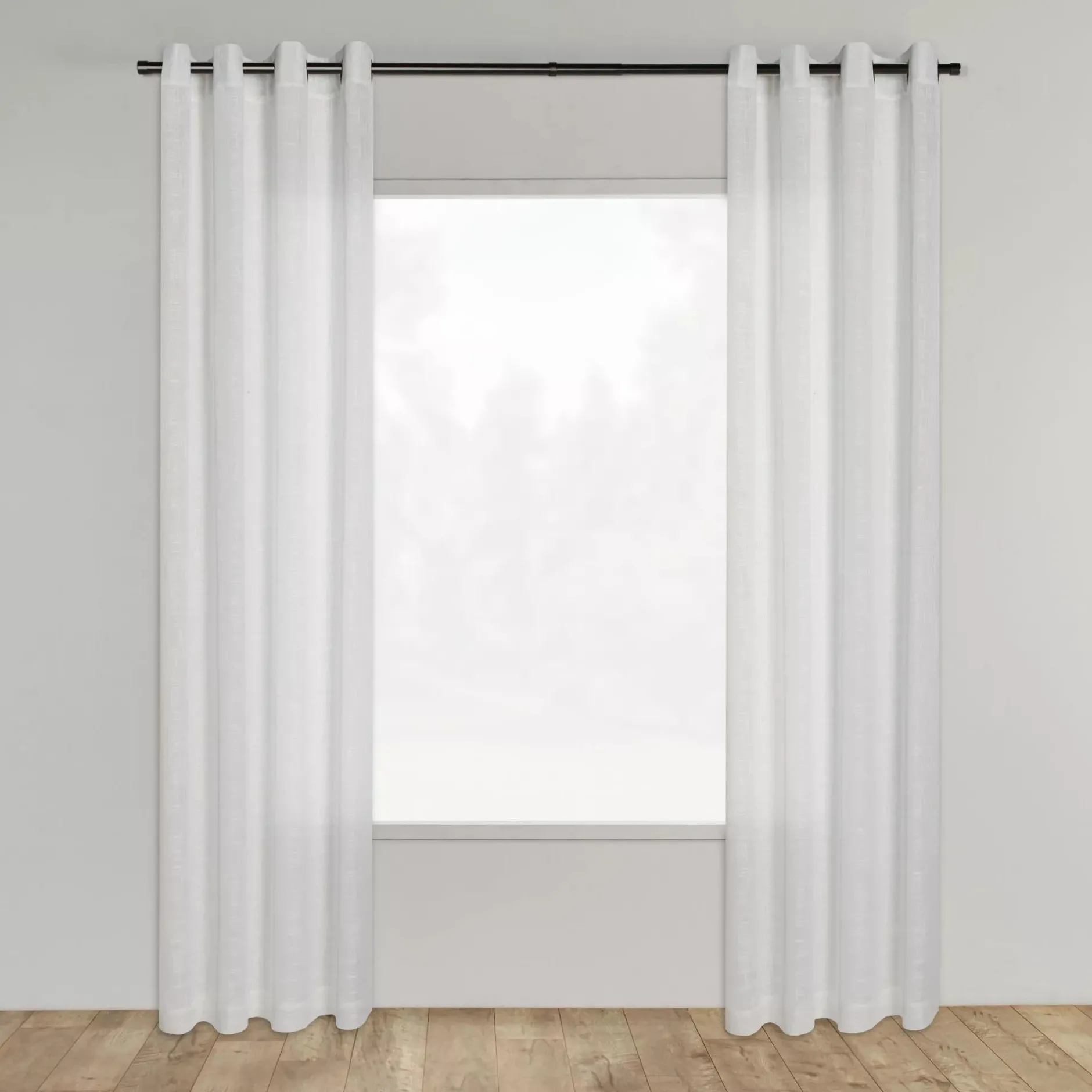 New White Darja Sheer Curtain Sheer Curtains & Window Sheer Panels