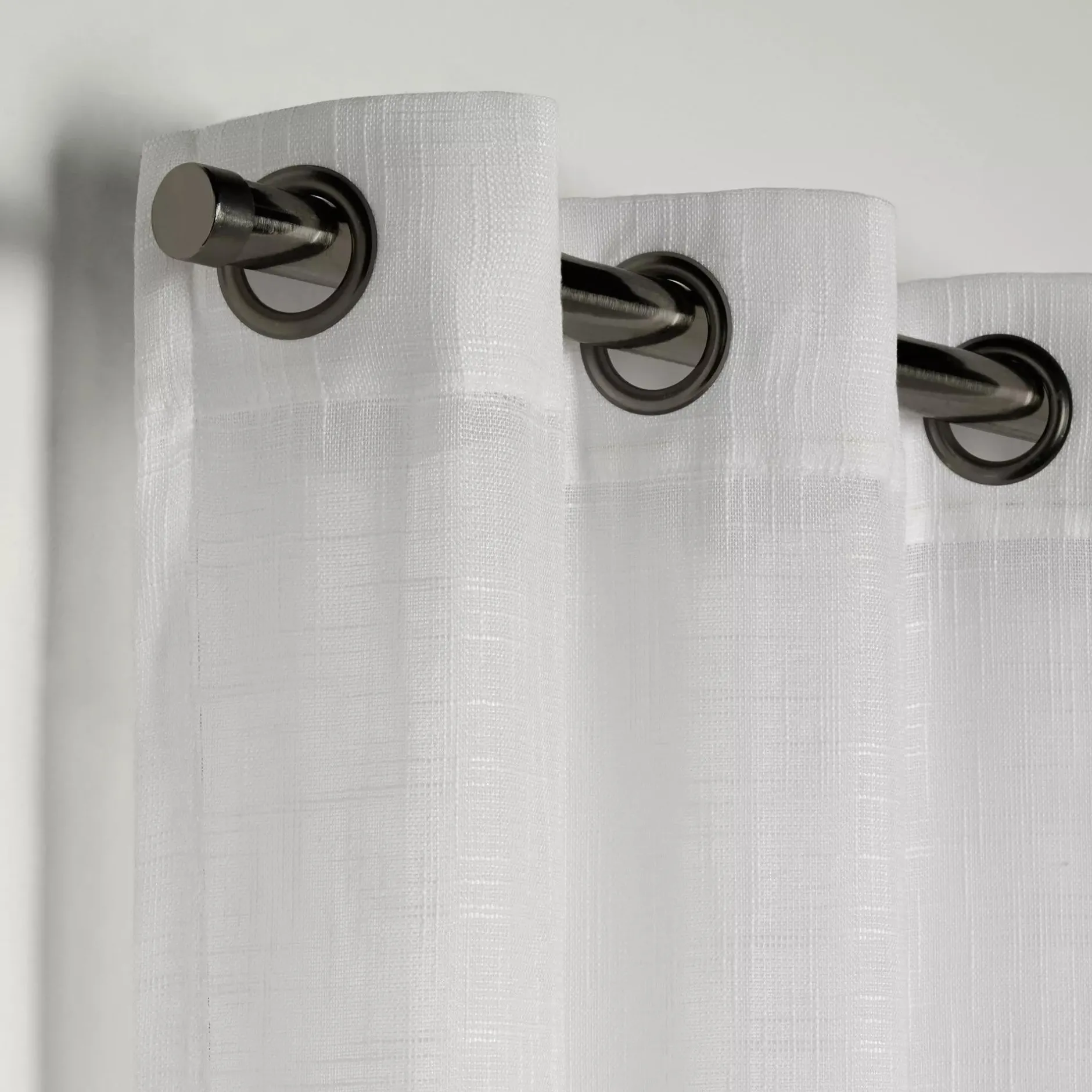 New White Darja Sheer Curtain Sheer Curtains & Window Sheer Panels