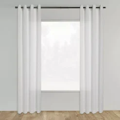 New White Darja Sheer Curtain Sheer Curtains & Window Sheer Panels