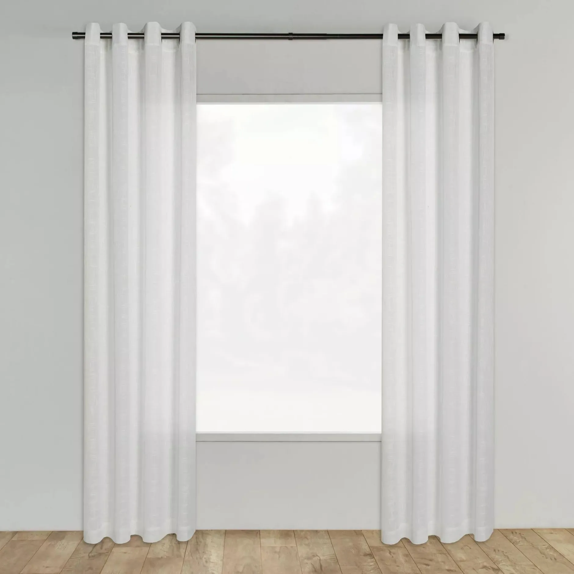 New White Darja Sheer Curtain Sheer Curtains & Window Sheer Panels