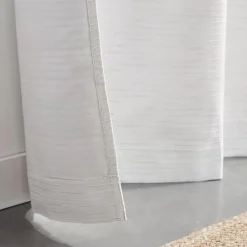 Hot White Dayni Blackout Back-Tab Curtain Sheer Curtains & Window Sheer Panels|Blackout Window Curtains