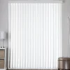 Clearance White Faux Wood Vertical Patio Blind Window Blinds & Shades