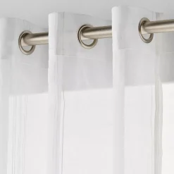 White Gusta Embroidered Curtain Sheer Curtains & Window Sheer Panels