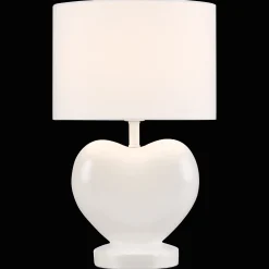 Clearance White Heart Shaped Table Lamp Junior Lighting