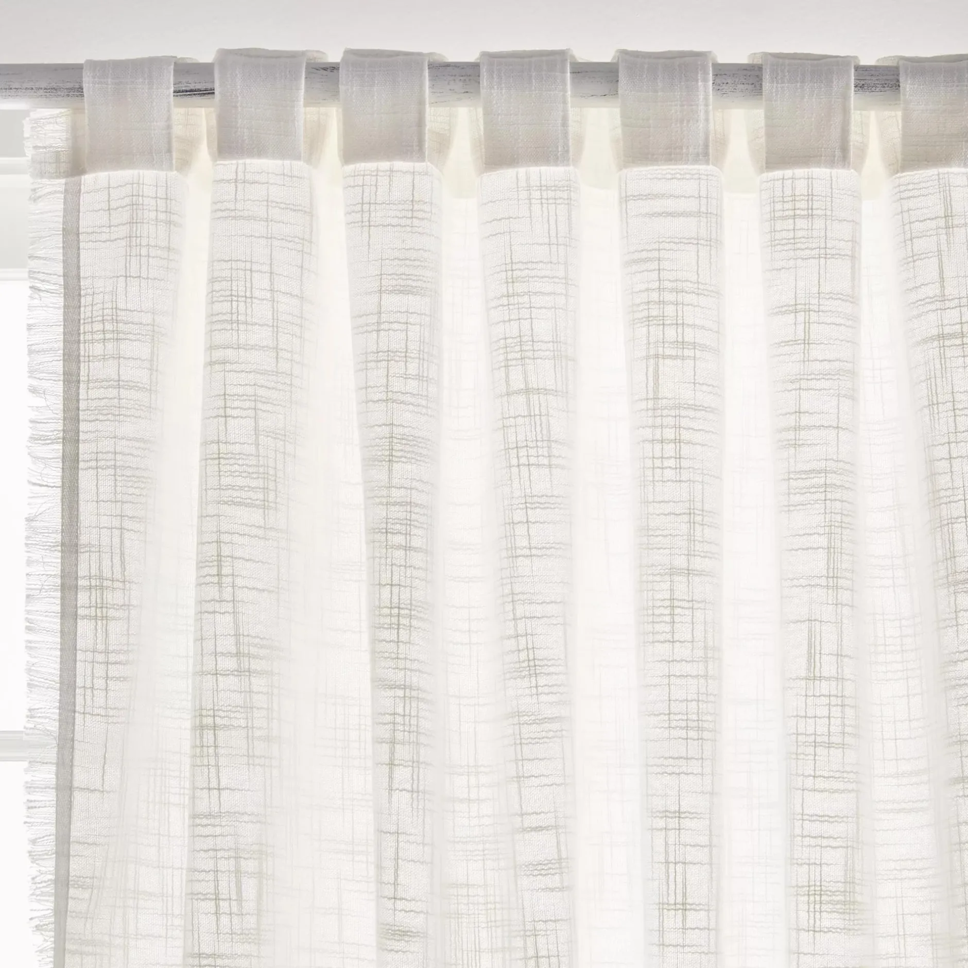 Discount White Nuk Back-Tab/Rod-Pocket Curtain Sheer Curtains & Window Sheer Panels