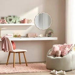Online White Scalloped Mirror Junior Wall Decor & Mirrors