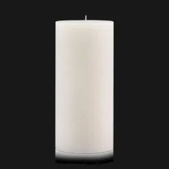 Hot White Tall Ribbed Candle Candles & Candle Stick Holders