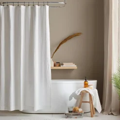 Hot White Waffy Essential Shower Curtain Shower Curtains