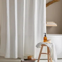 Hot White Waffy Essential Shower Curtain Shower Curtains