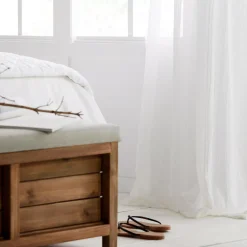 White Wavy Sheer Curtain Sheer Curtains & Window Sheer Panels