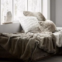 Online Wolf Faux Fur Throw Decorative Throws & Blankets