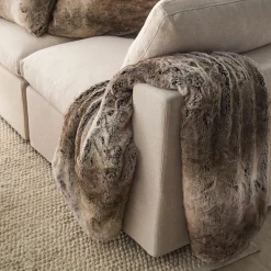 Online Wolf Faux Fur Throw Decorative Throws & Blankets