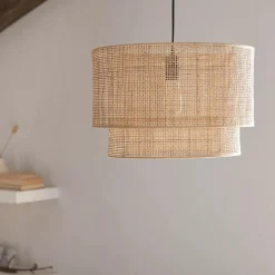 New Wood & Rattan Ceiling Lamp Ceiling Lamps