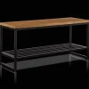 Hot Wood and Metal Bench with Shoe Rack Entryway Benches Ottomans And Poufs|Ottomans & Benches