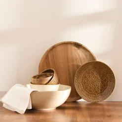 New Wood Plate Dinnerware|Kitchen & Dining Accessories